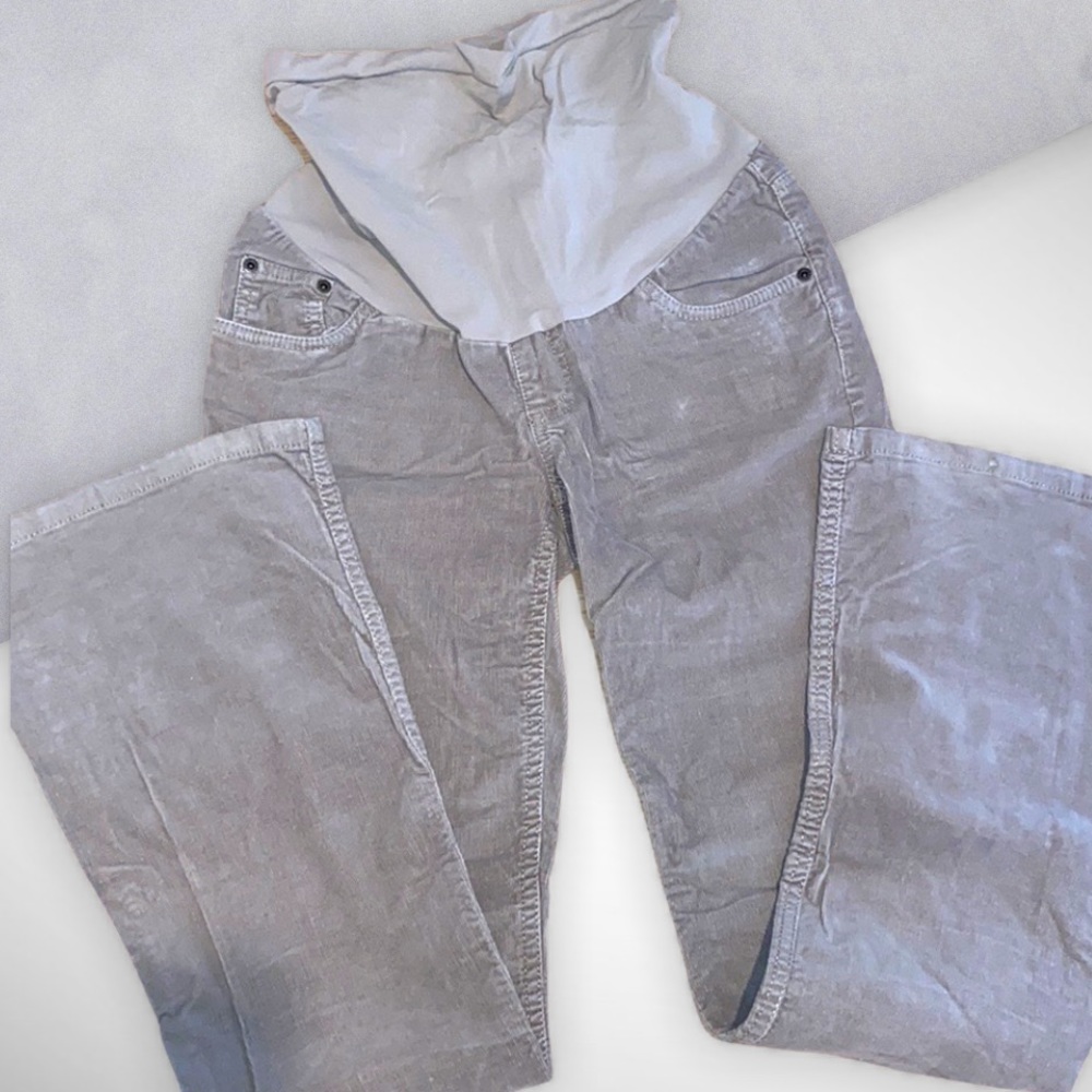 Khaki corduroy flares